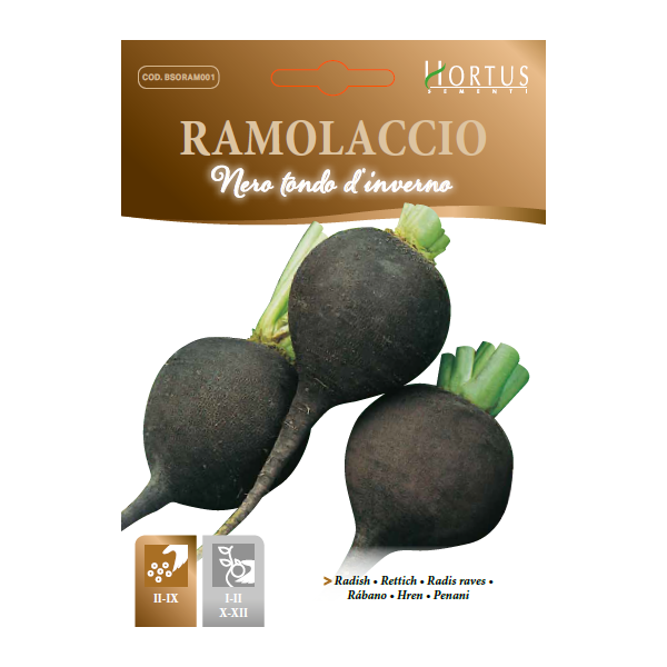 Hortus Black Radish (Ramolaccio Nero) 10gm