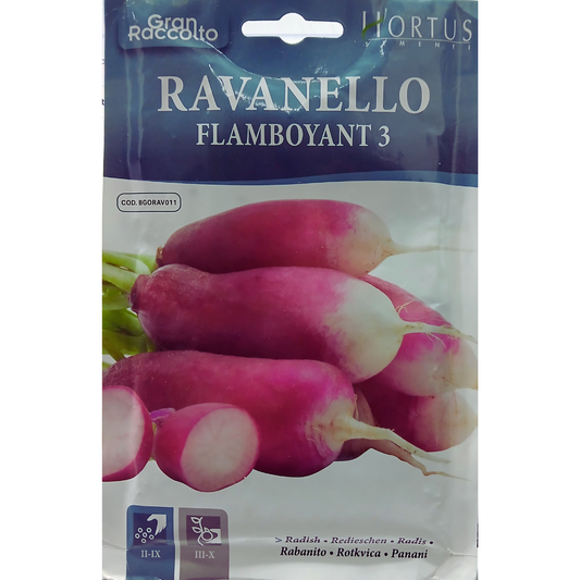 Hortus Red & White Radish (Ravanlello Flamboyant 3) 30gm